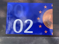 -AX524- Hollandia euro forgalmi érmesorozat 2002 holland euró cent érmegyűjtemény sor