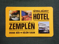 Kártyanaptár,Sátoraljaújhely,Zemplén Hotel,Drink Bár, 1979   (6)
