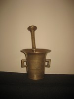 ART DECO,NAGY MÉRETŰ RÉZMOZSÁR,TÖRŐVEL EGYÜTT. ALKUKÉPES!