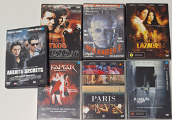 7 db vegyes DVD film (Krimi,Akció,Horror) egyben (Hellraiser 2,A lázadás,A halál után,A kaptár...)