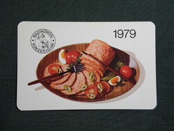 Kártyanaptár,Nagykőrös konzervgyár, 1979   (6)