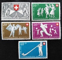Sv555-9 / Switzerland 1951 Pro Patria stamp series post clear
