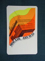 Kártyanaptár,Mezőkovácsháza ÁFÉSZ,Mozaik áruház,grafikai, 1980   (6)
