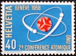 Sv662/ Switzerland 1958 The 2nd Atomic Conference Geneva stamp post clear