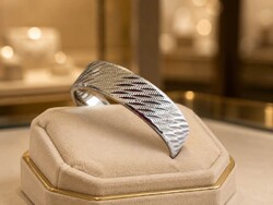 Sterling ezüst elegáns karika gyűrű