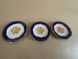 3 db Zsolnay Gerbeaud Cukrászda porcelán mini tálka / kistányér
