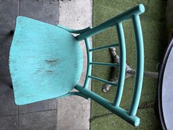 Türkiz vintage café szék – shabby chic / bentwood stílus
