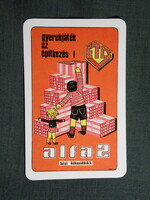 Kártyanaptár,ÉTCS tégla cserépgyár,Mályi,grafikai, 1980   (6)