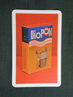 Kártyanaptár,Biopon mosópor,növényolajipari mosószergyártó vállalat, 1980   (6)