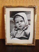 Antique Dark Brown Picture Frame with Fine Edge Decorations A399