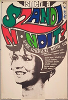 Ismeri a Szandi Mandit? Moziplakát, A2-es méretben, Vajda jelzéssel, 1969