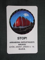 Kártyanaptár,Győr ÁFÉSZ,Arrabona áruház, 1981  (6)