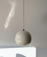 Kisméretű dán retro gömblámpa(18 cm) króm baldachinnal / Skandináv minimalizmus
