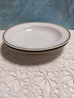 Alföldi, arany szélű, porcelán 2db mély tányér