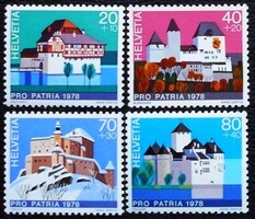 Sv1130-3 / Switzerland 1978 Pro Patria: Castle Stamp Series Mint