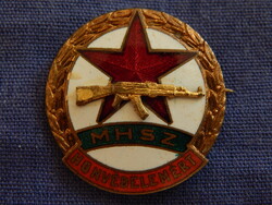 MHSZ Honvédelemért zománcozott jelvény