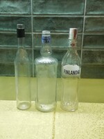 3 db retró nagy üvegek Hubertus vodka és pálinkás együtt vagy  külön is