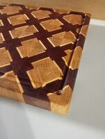 Exclusive premium cutting board thick wooden patterned checkered chess