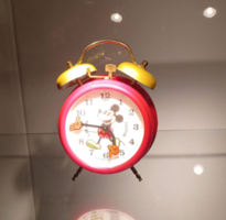 Német vintage Mickey Mouse ébresztőóra - Dupla harangos retro Walt Disney vekker, Phinney Walker