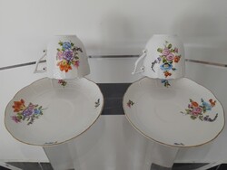 Herendi  2sz cappuccinos, kávés csésze + alj pár