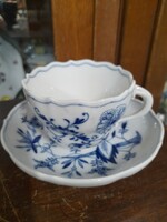 Alt Német,Germany Kardos Meissen 1815-1824,Kézi,Virág Festésű,Porcelán Tea-Kávés 6 DB Csésze Szett.
