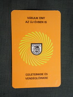 Kártyanaptár,Univer ÁFÉSZ,Kecskemét, 1982  (6)