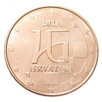 Horvátország,5 eurocent 2023 aUNC+ ötvözet