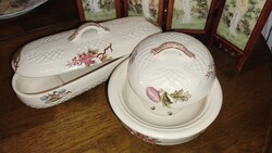 Ritka viktoriánus angol mosdó garnitúra darabok (1850-1860) – Minton / George Jones stílus