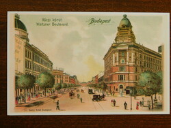 Képeslap - Budapest, Váci krt. (ma Bajcsy-Zsilinszky út), Fronciére-palota - reprint kiadás