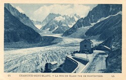Képeslap: Mont-Blanc, gleccser.