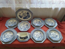 Hibátlan J&G Meakin Royal Staffordshire Willow Ironstone Étkészlet, 16 részes