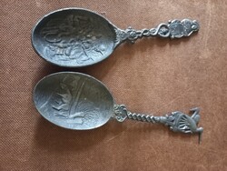 Old Tin Serving Spoons