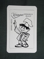 Kártyanaptár,Pécs,Baranya megyei élelmiszer vállalat,ABC áruházak,grafikai,reklám figura, 1983  (6)
