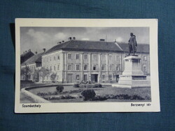 Képeslap,Szombathely,Berzsenyi tér,szobor látkép,részlet,1956-