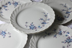 Schirnding Bavaria porcelán desszertes/tortás tányér szett – 6 db, virágmintás