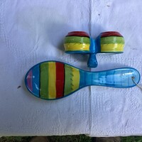 Garai Ceramics Factory Tile Salt and Wooden Spoon Holder