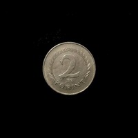 2 FORINT - RITKASÁG ELŐSZÓR KÉSZÜL NIKKEL ....HULLÁMZÓ TALPÚ 2-ES - RÁKOSI CÍMER