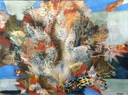 Scholz Erik (1926-1995) : Nagy csokor, 60x80 cm.,Képcsarnokos