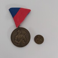 "A haza, a nép hűséges szolgálatáért" emlékérem + miniatűr