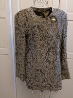 Vintage Mona lisa női M-es elegáns jacquard, zsakárd blézer