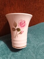 Gyönyörű rózsa-virágmintás ritka, régi Schumann Arzberg német Bavaria porcelán jelzett, sorszámozott
