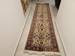 Tabriz motívumos 80x300 kézi csomózású gyapjú perzsa futó szőnyegFZ26V
