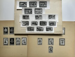 Légrády Sándor BÉLYEGTERVEK - 1977 Zeppeli / Léghajó története és 1973 Nemzeti Múzeum ékszerei - RRR