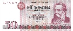 50 márka 1971 NDK Németország 3.