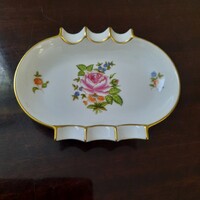 Herendi PBR Rose Pattern Porcelain Ashtray, Ashtray
