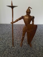 Muharos Lajos bronz harcos hosszú pajzsos
