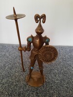 Muharos Lajos bronz harcos kerek pajzsos