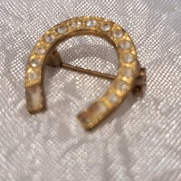 Aranyozott Cirkon  bross 1,5  cm-es