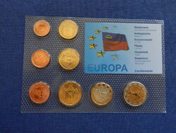 Liechtenstein Euro Forgalmi sor 2004 Próba tervezet (8 darab érme: 1 C - 2 €)