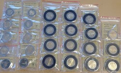 25x2 euro BU . UNC kapszulában + certifikació . Mind különböző. F2026